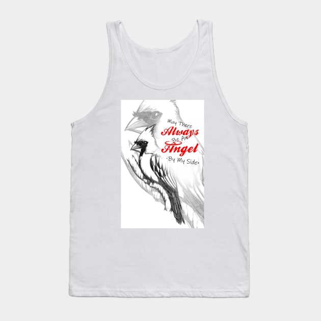 Cardinal - May There Always Be An Angel By My Side Tank Top by Xonaar Illustrations